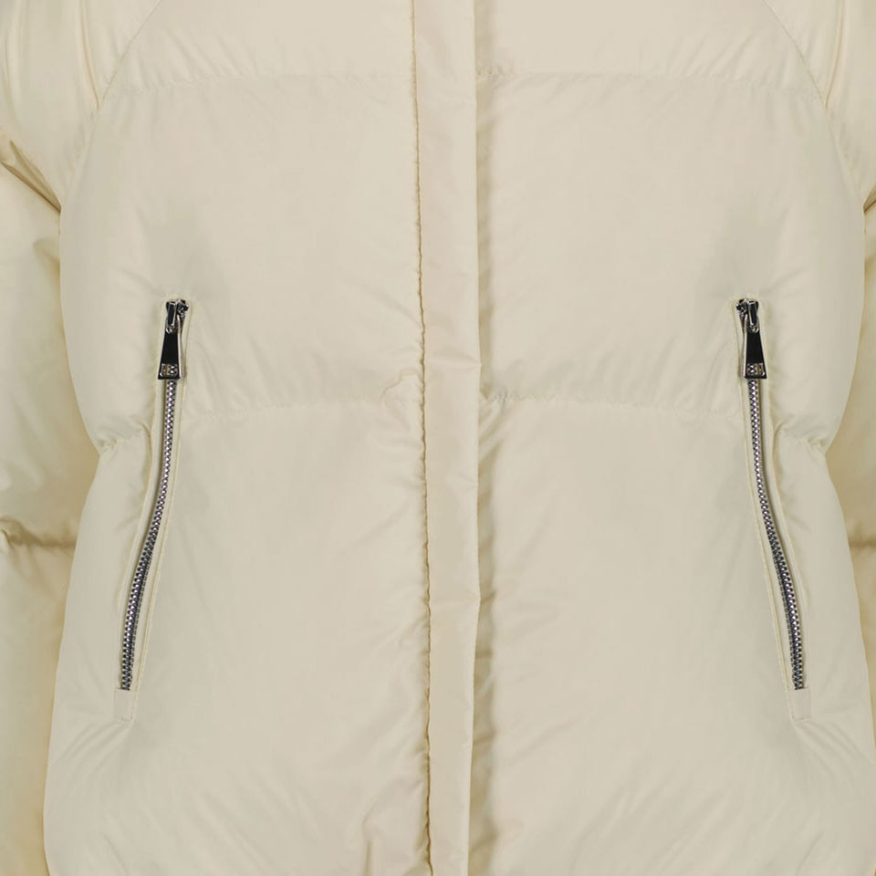 Moncler Ronda Chicas Abrigo de invierno Blanco Roto