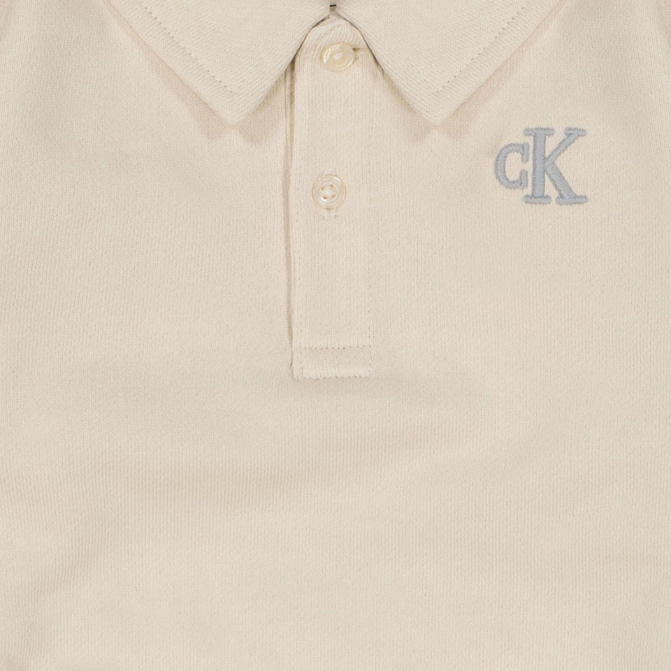 Calvin Klein Bebé Unisex Polo Beige claro