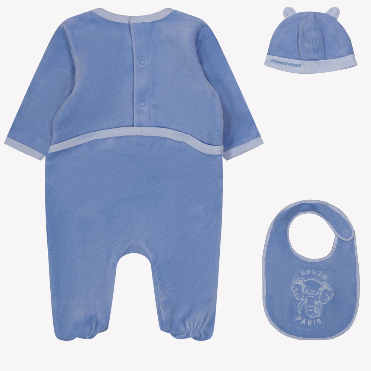 Kenzo Kids Traje de caja unisex para bebés azul claro