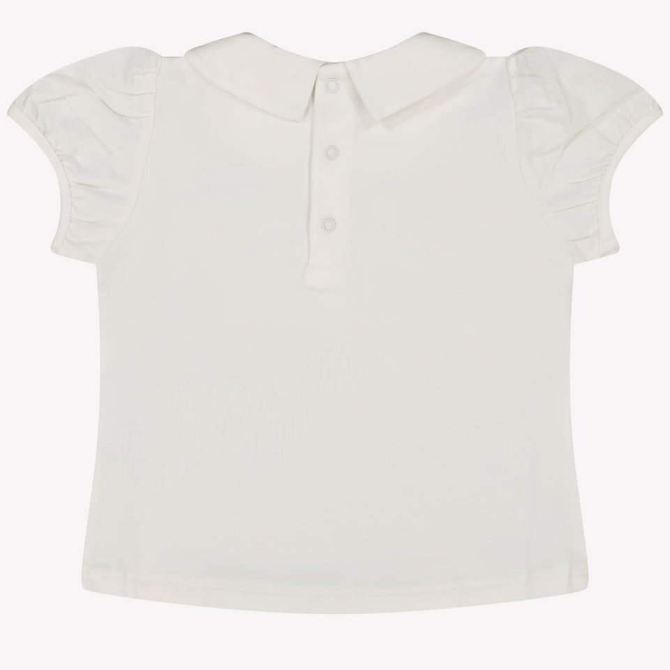 Moschino Bebé Chicas Polo Blanco Roto