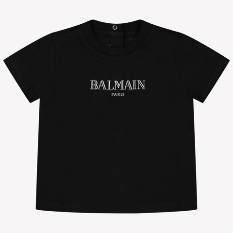 Balmain Bebé Chicos Camiseta Negro