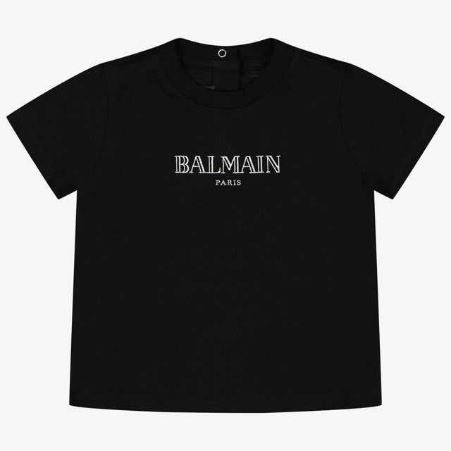 Balmain Bebé Chicos Camiseta Negro