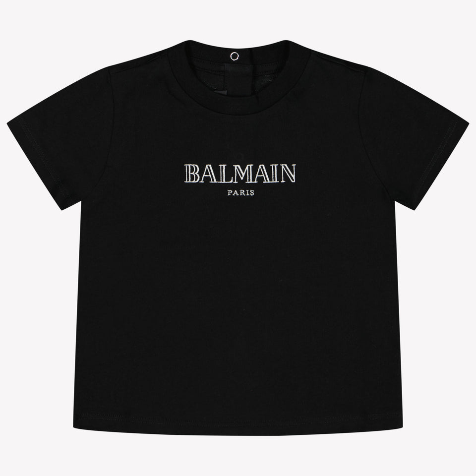 Balmain Bebé Chicos Camiseta Negro