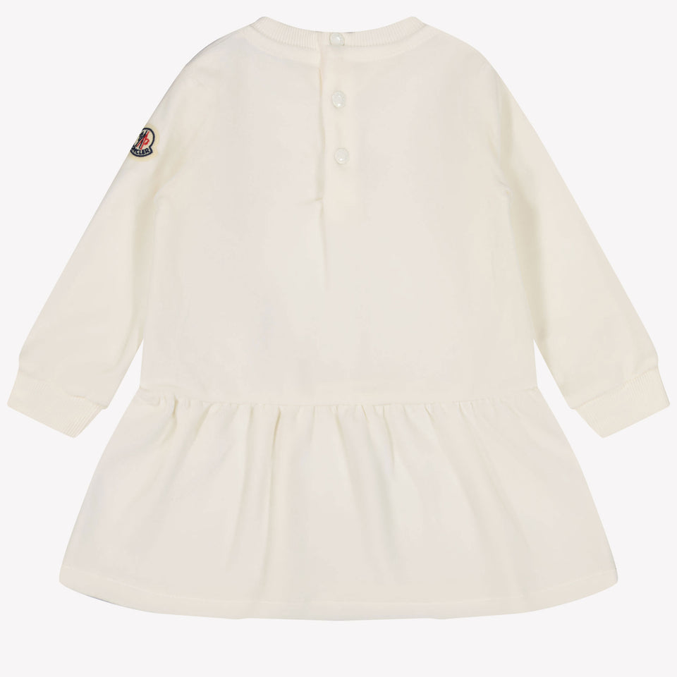 Moncler Bambino Ragazze Vestito Bianco Sporco