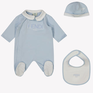 Fendi Traje de caja unisex para bebés azul claro