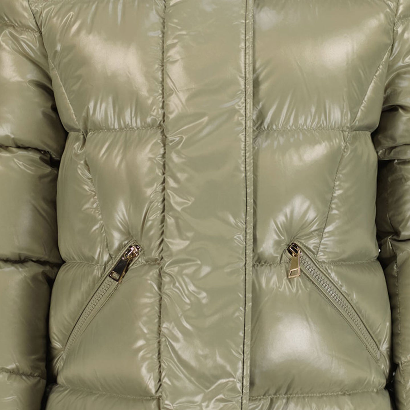 Moncler Bellevue Meisjes Winterjas Olijf Groen