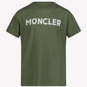 T-shirt do Moncler Kids Boys Exército