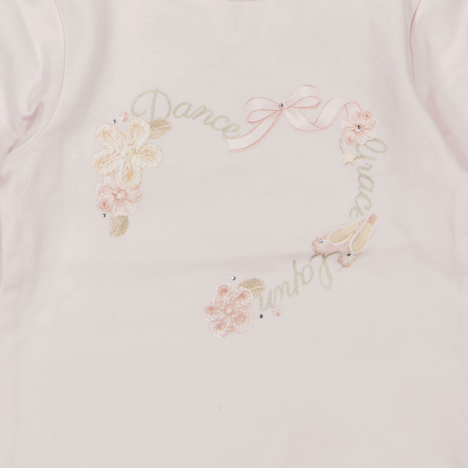 Camiseta de las niñas de Lapin House Rosa claro