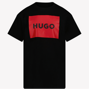 T-shirt dla chłopców dla dzieci Hugo Black