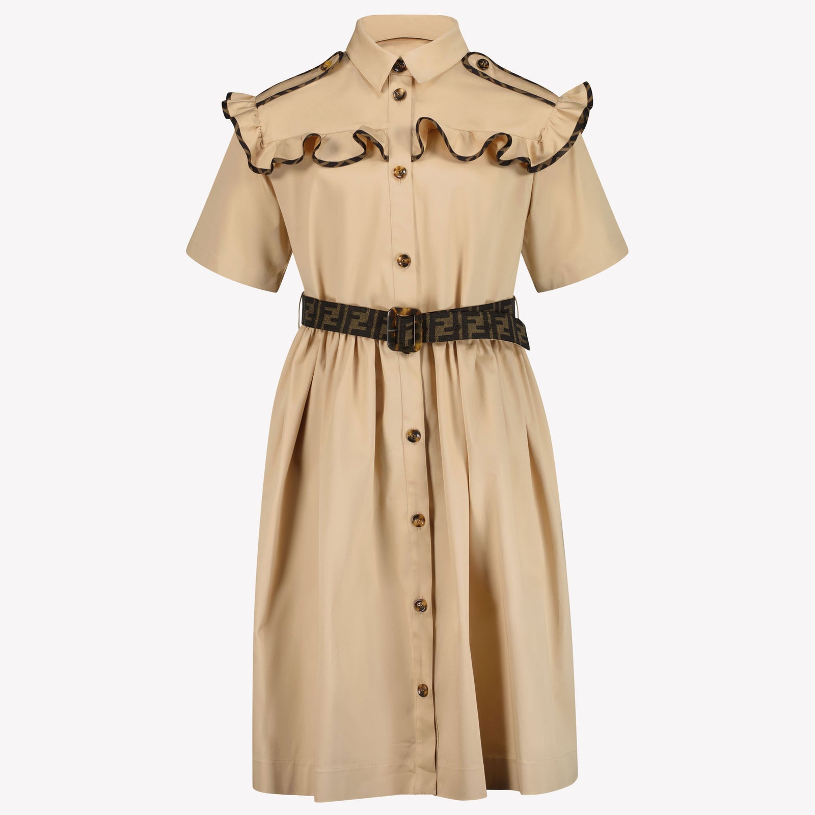 Fendi Kind Mädchen Kleid Beige