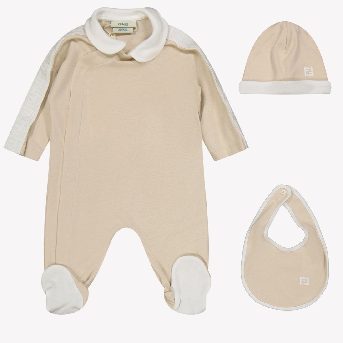 Fendi Baby Unisex Playsuit in Beige