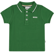 Jefe Baby Boys Polo verde oscuro