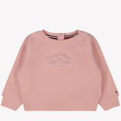 Tommy Hilfiger Baby Girls suéter rosa claro