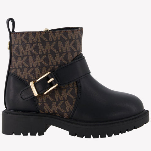 Michael Kors Madeline Haskell Moto Filles Chaussures Noir