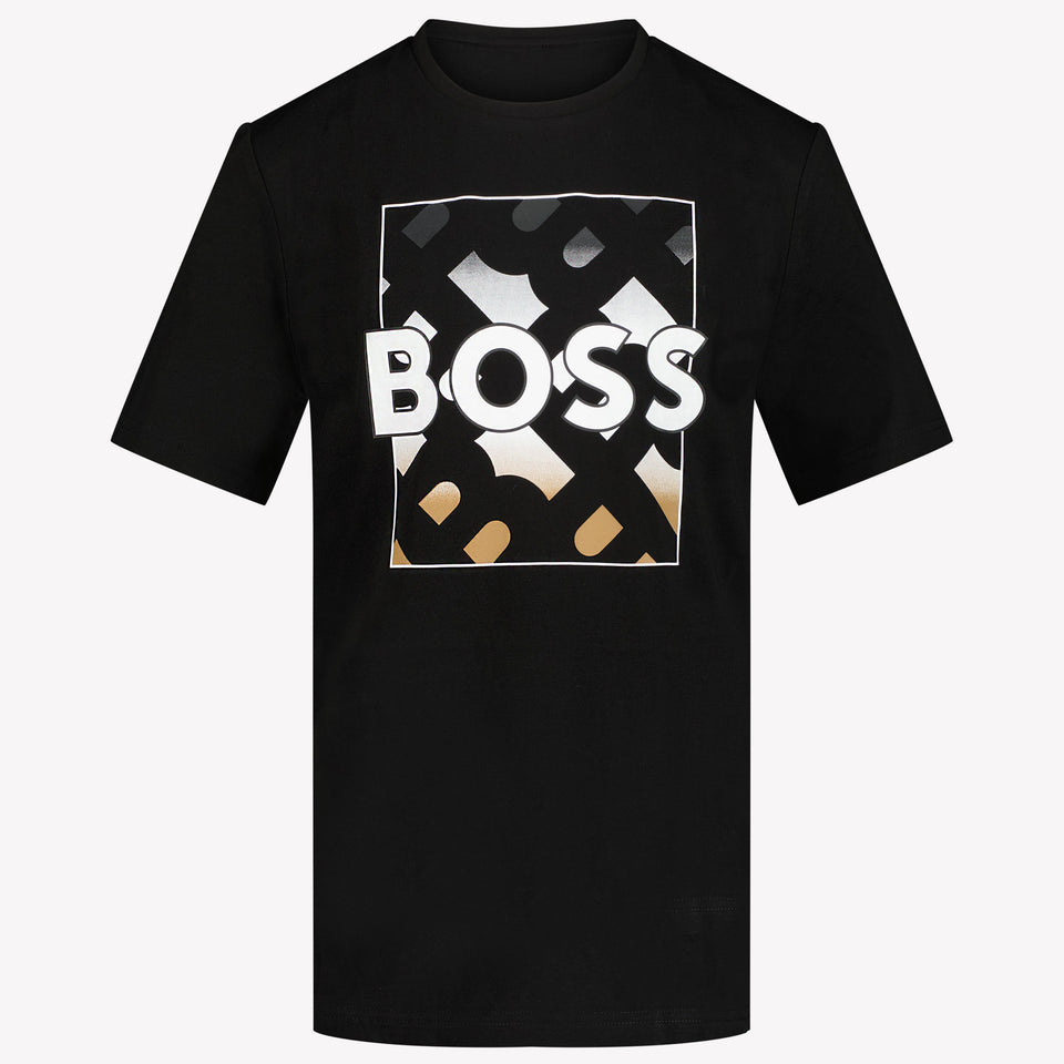 Boss Chicos Camiseta Negro