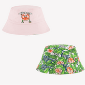 Kenzo Kids Kids Girls Hat rosa claro