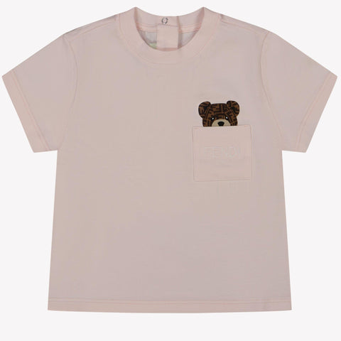 Fendi Baby Girls T-Shirt Light Pink