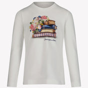 Monnalisa T-shirt dla dziewcząt biały