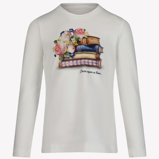 Monnalisa Meisjes T-shirt Off White 4Y