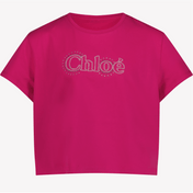 T-shirt de garotas infantis de Chloe Fuchsia