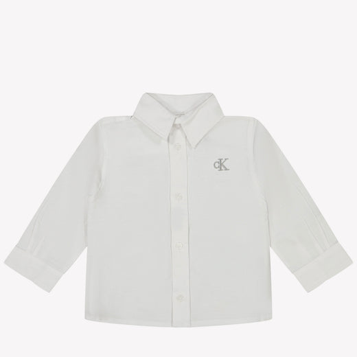 Calvin Klein Bambino Unisex Camicetta dentro Bianco