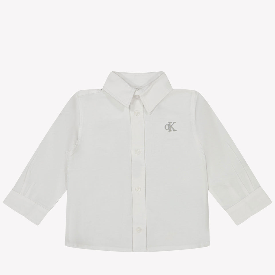 Calvin Klein Baby Unisex Blouse In Wit