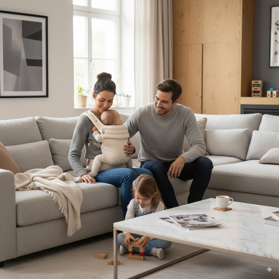 Aurén Ergonomic Baby Carrier - confortevole, regolabile ed elegante - Crema