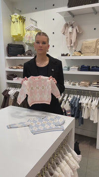 Fendi Bébé Unisexe Pull Rose Léger