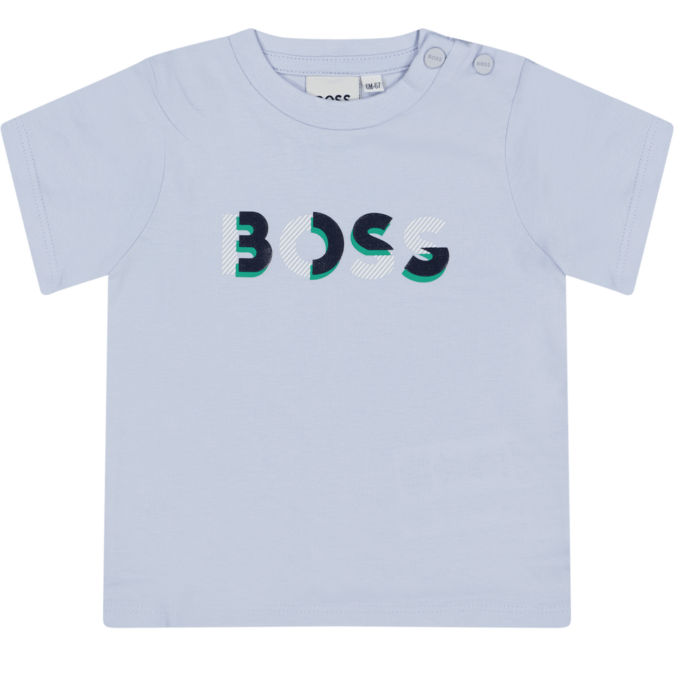Boss Baby Jongens T-Shirt Licht Blauw 1mnd